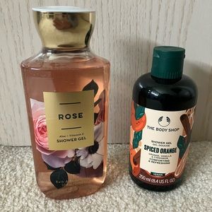 Bath & Body Works Rose Shower Gel/Body Shop Spiced Orange Shower Gel